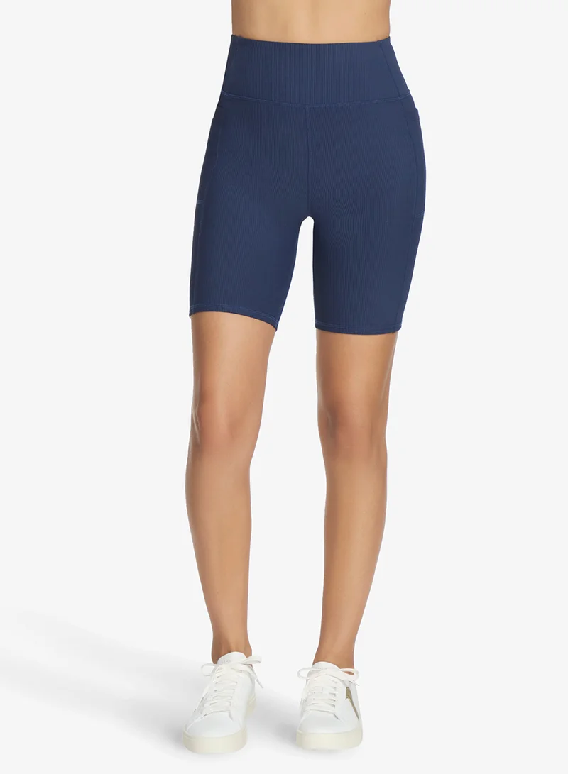 8" Ribbed Biker Shorts